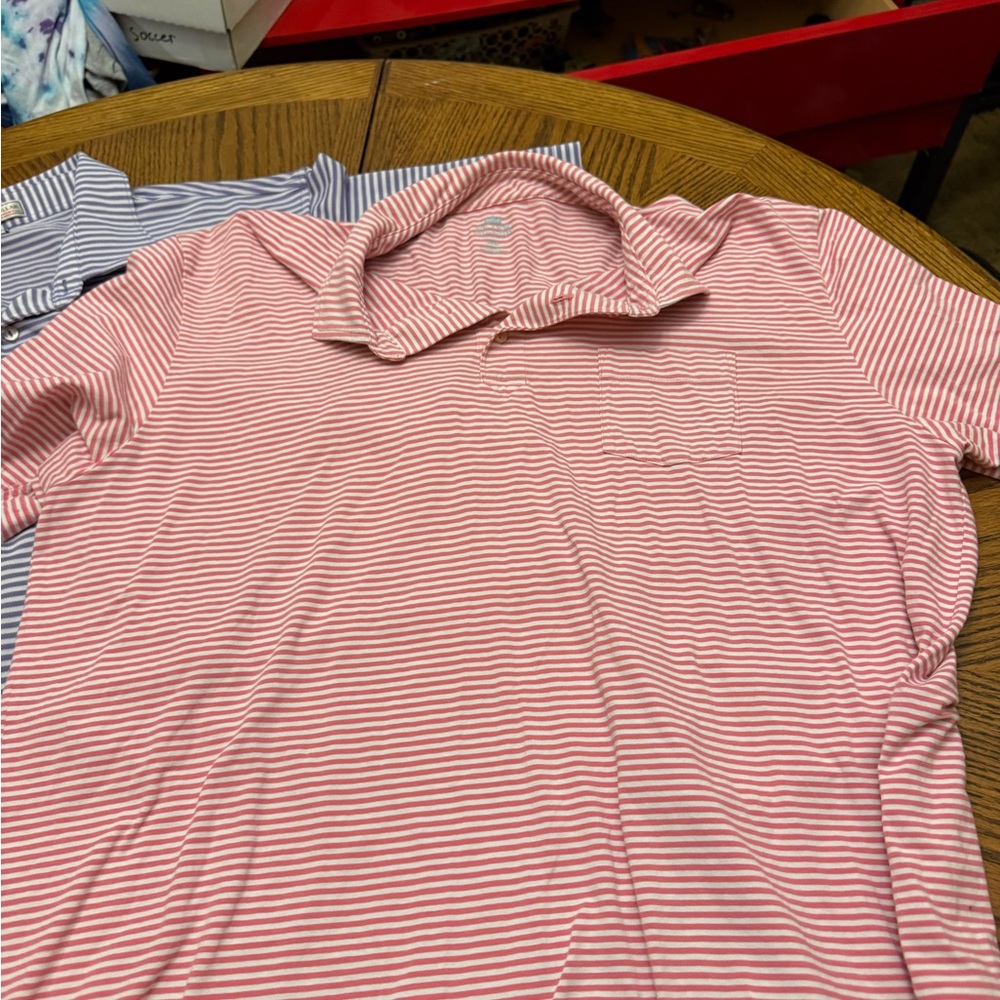 Lot of 4 Peter Millar Men's Polo Shirt Set - Blue, Green, Pink, White - Picture 8 of 12